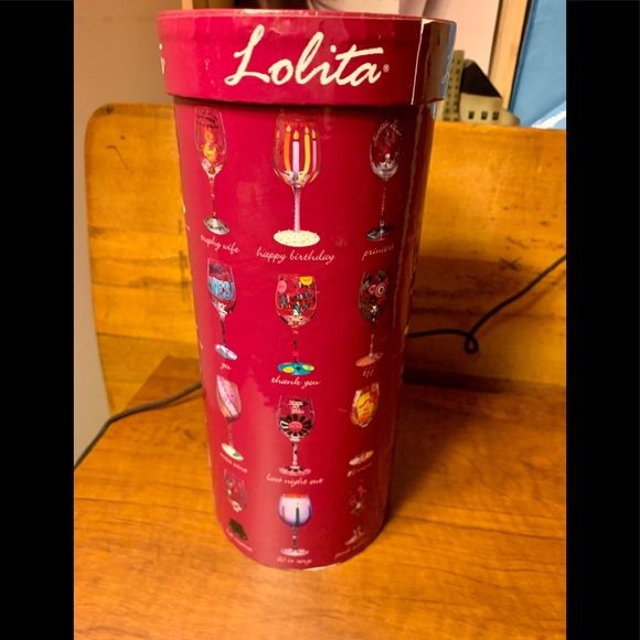 Lolita Love My Wine, Hand Painted, “30 ish" 15 oz. Wine Glass, Display only. - Picture 8 of 10